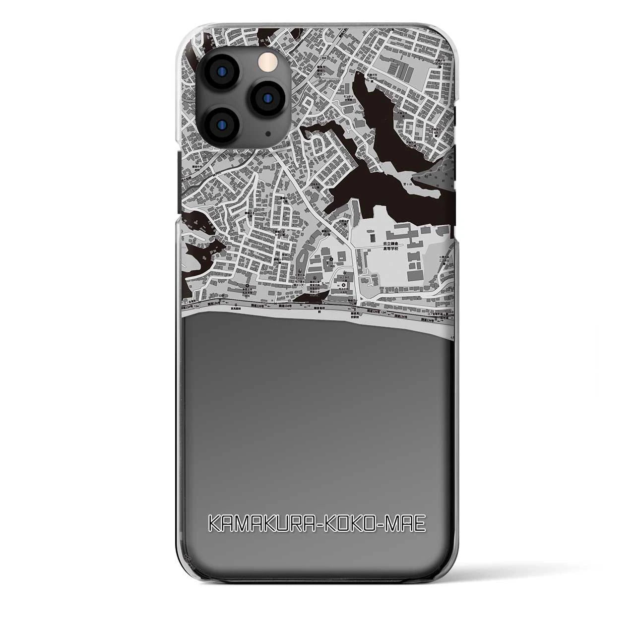 【鎌倉高校前(神奈川県)】地図柄iPhoneケース(クリアタイプ)