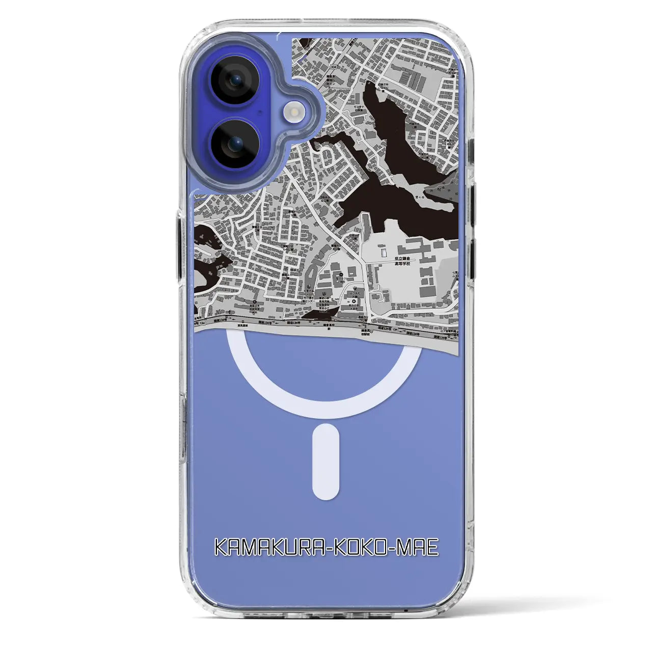 【鎌倉高校前(神奈川県)】地図柄iPhoneケース(MagSafeタイプ)