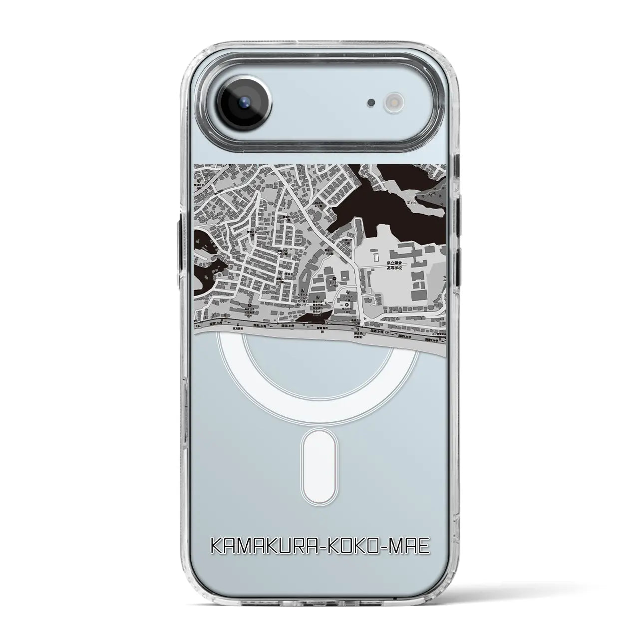 【鎌倉高校前(神奈川県)】地図柄iPhoneケース(MagSafeタイプ)