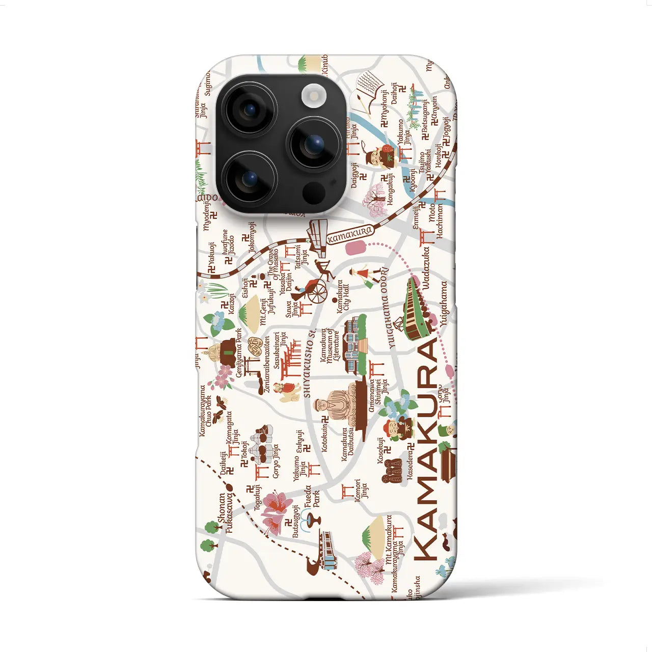 【鎌倉】イラストマップiPhoneケース(バックカバータイプ)