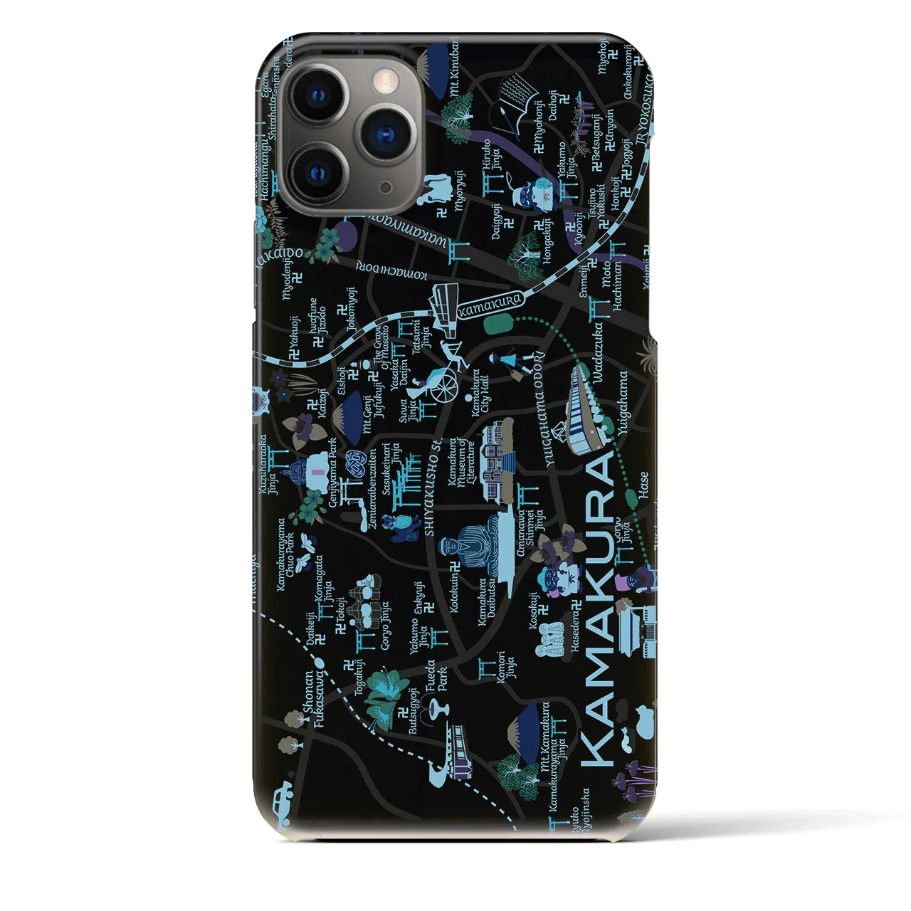 【鎌倉】イラストマップiPhoneケース(バックカバータイプ)