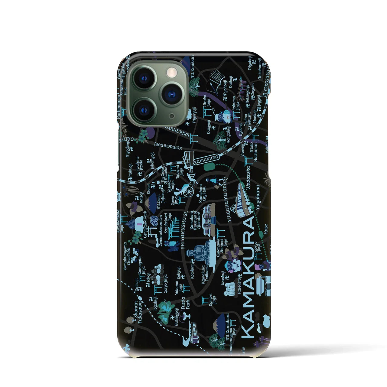 【鎌倉】イラストマップiPhoneケース(バックカバータイプ)