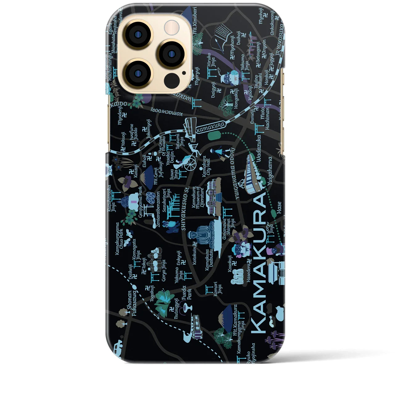 【鎌倉】イラストマップiPhoneケース(バックカバータイプ)