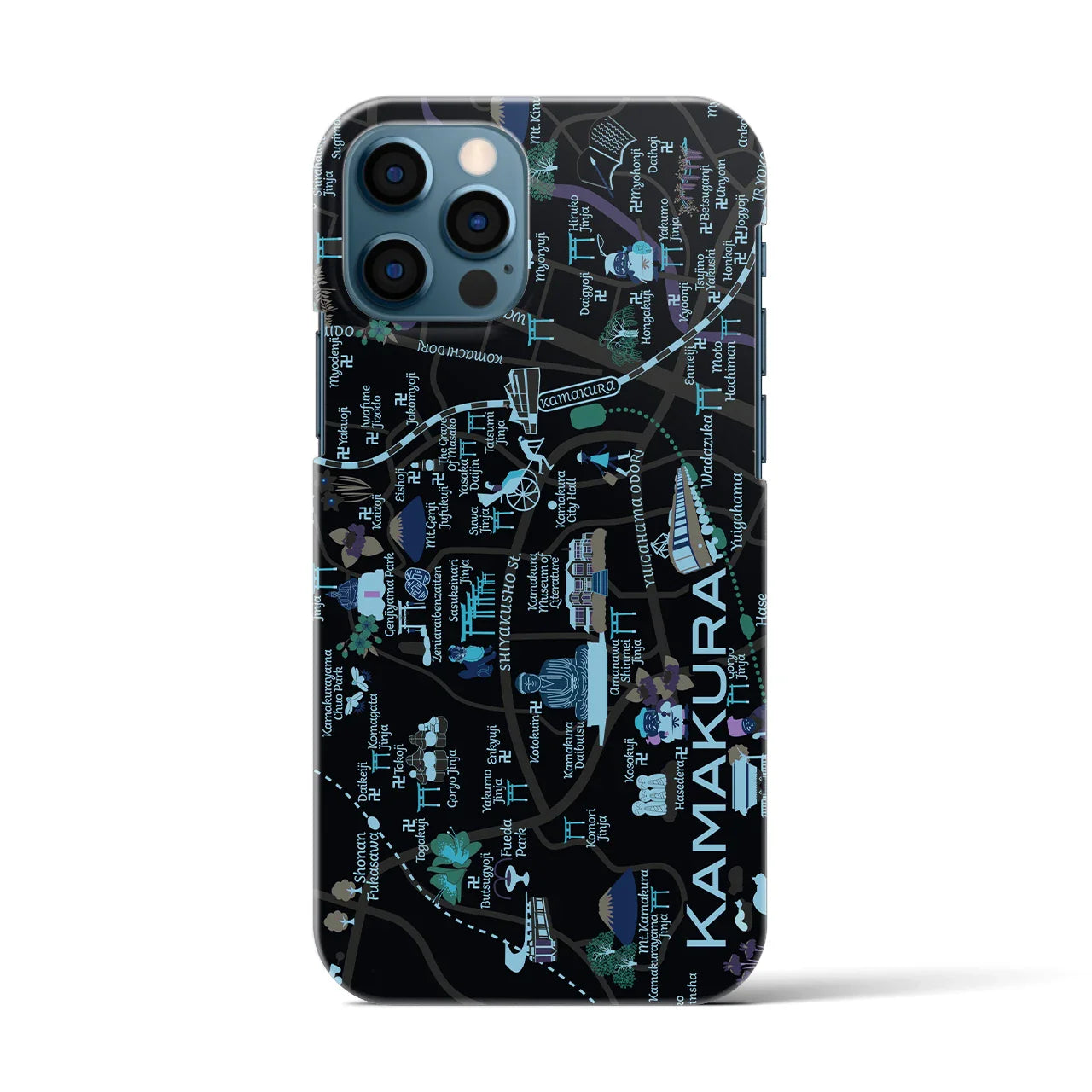 【鎌倉】イラストマップiPhoneケース(バックカバータイプ)