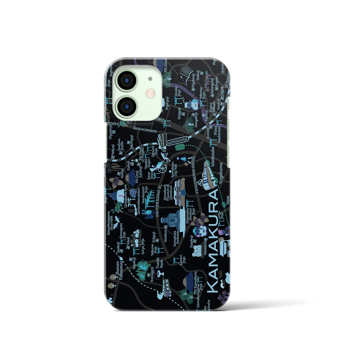 【鎌倉】イラストマップiPhoneケース(バックカバータイプ)