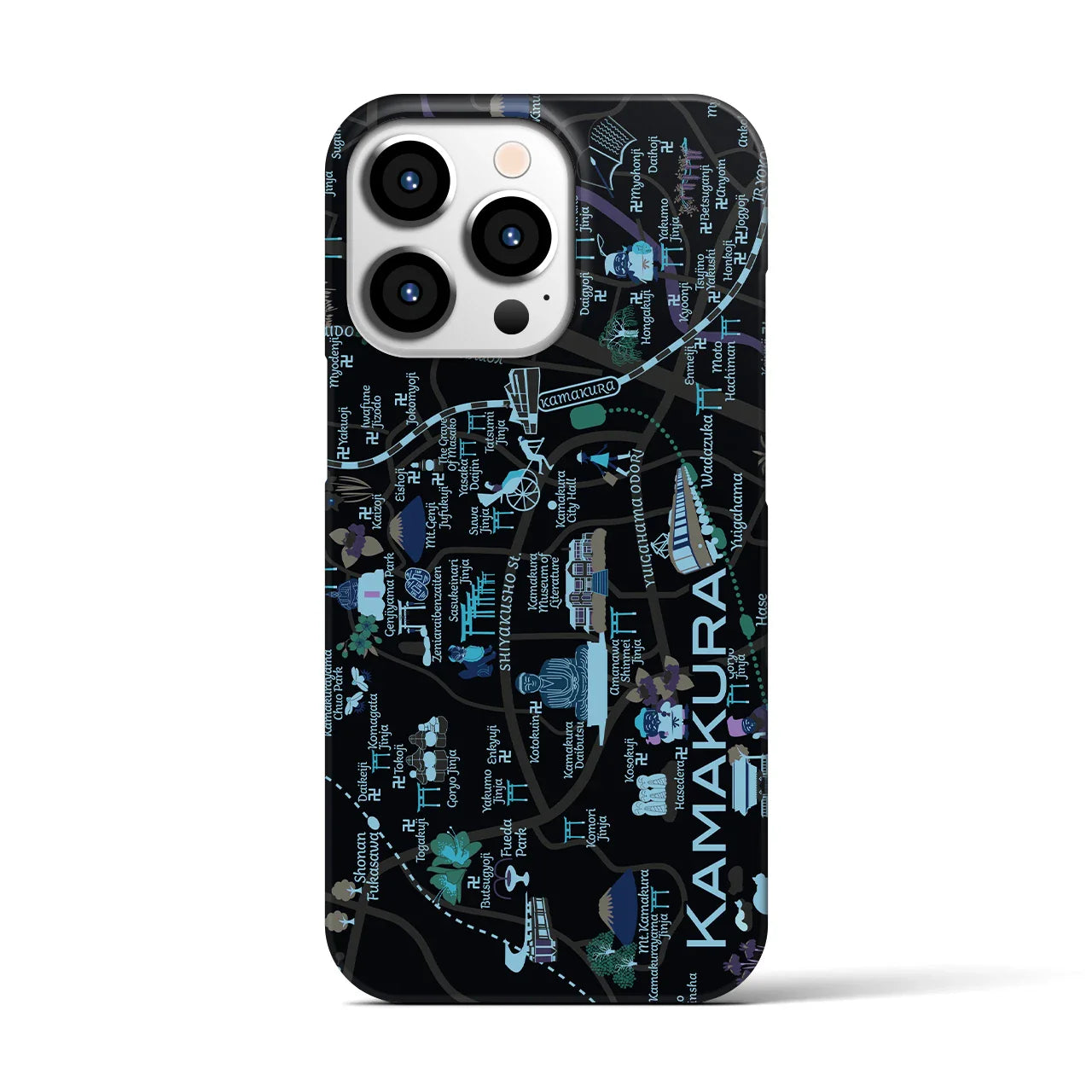 【鎌倉】イラストマップiPhoneケース(バックカバータイプ)