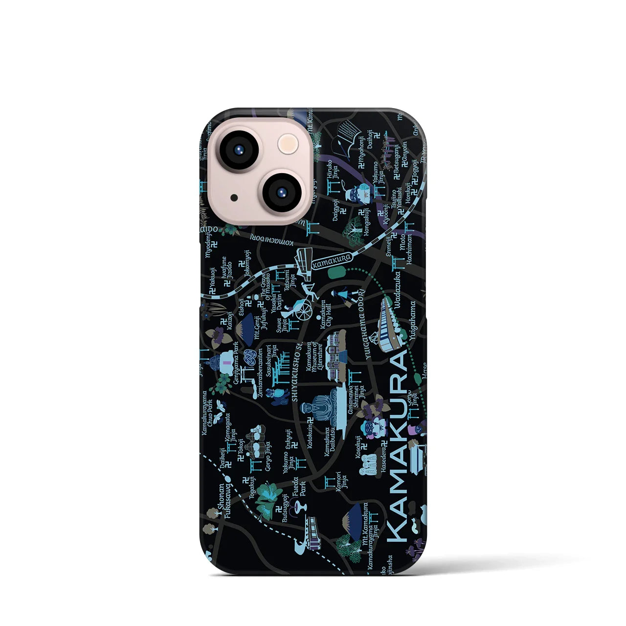 【鎌倉】イラストマップiPhoneケース(バックカバータイプ)