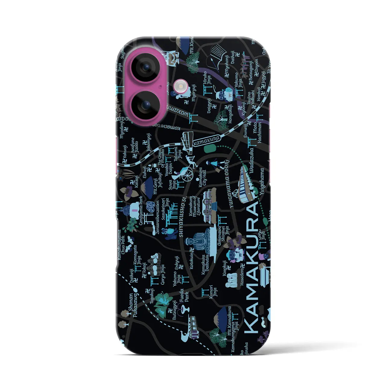 【鎌倉】イラストマップiPhoneケース(バックカバータイプ)