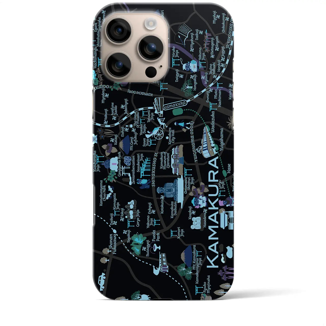 【鎌倉】イラストマップiPhoneケース(バックカバータイプ)