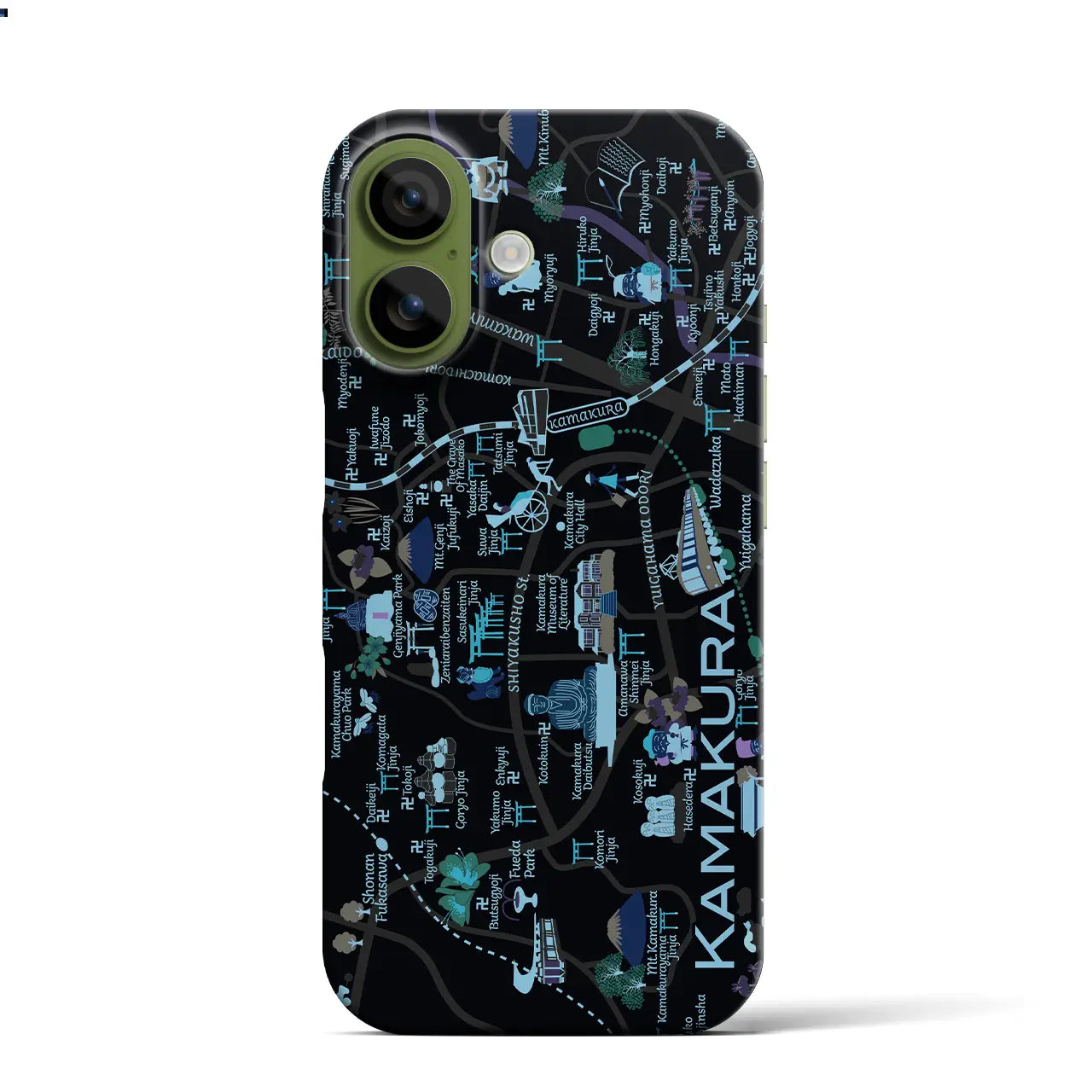 【鎌倉】イラストマップiPhoneケース(バックカバータイプ)