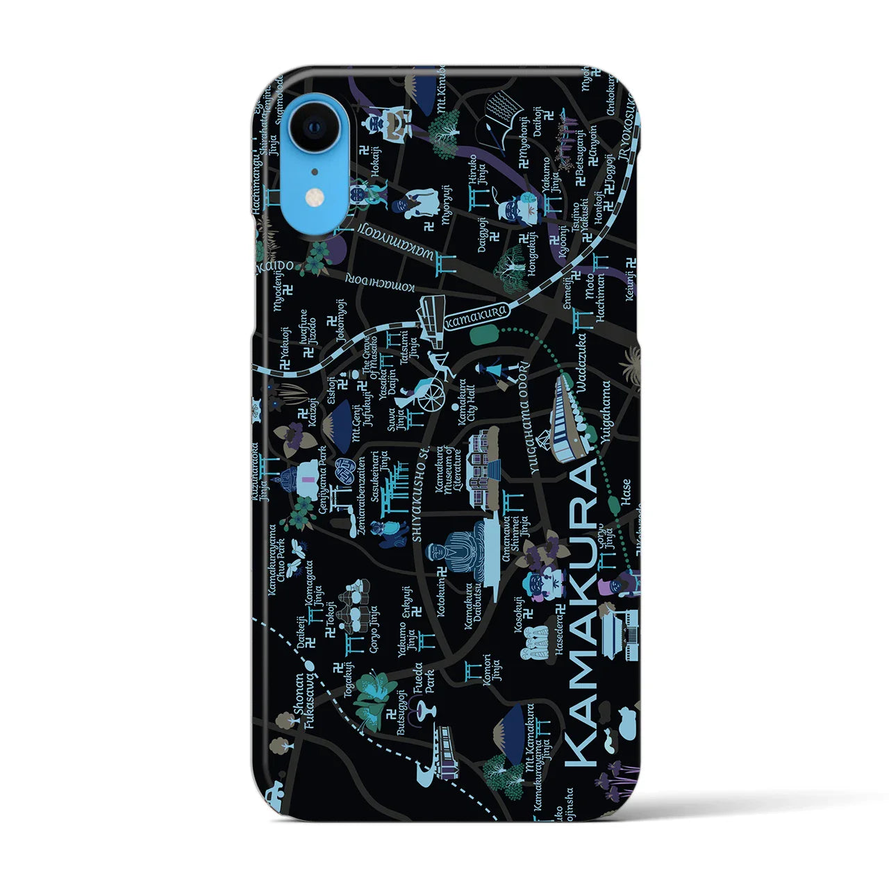 【鎌倉】イラストマップiPhoneケース(バックカバータイプ)