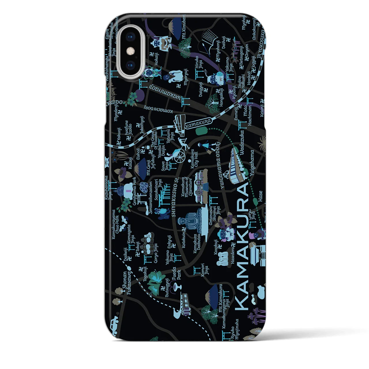 【鎌倉】イラストマップiPhoneケース(バックカバータイプ)