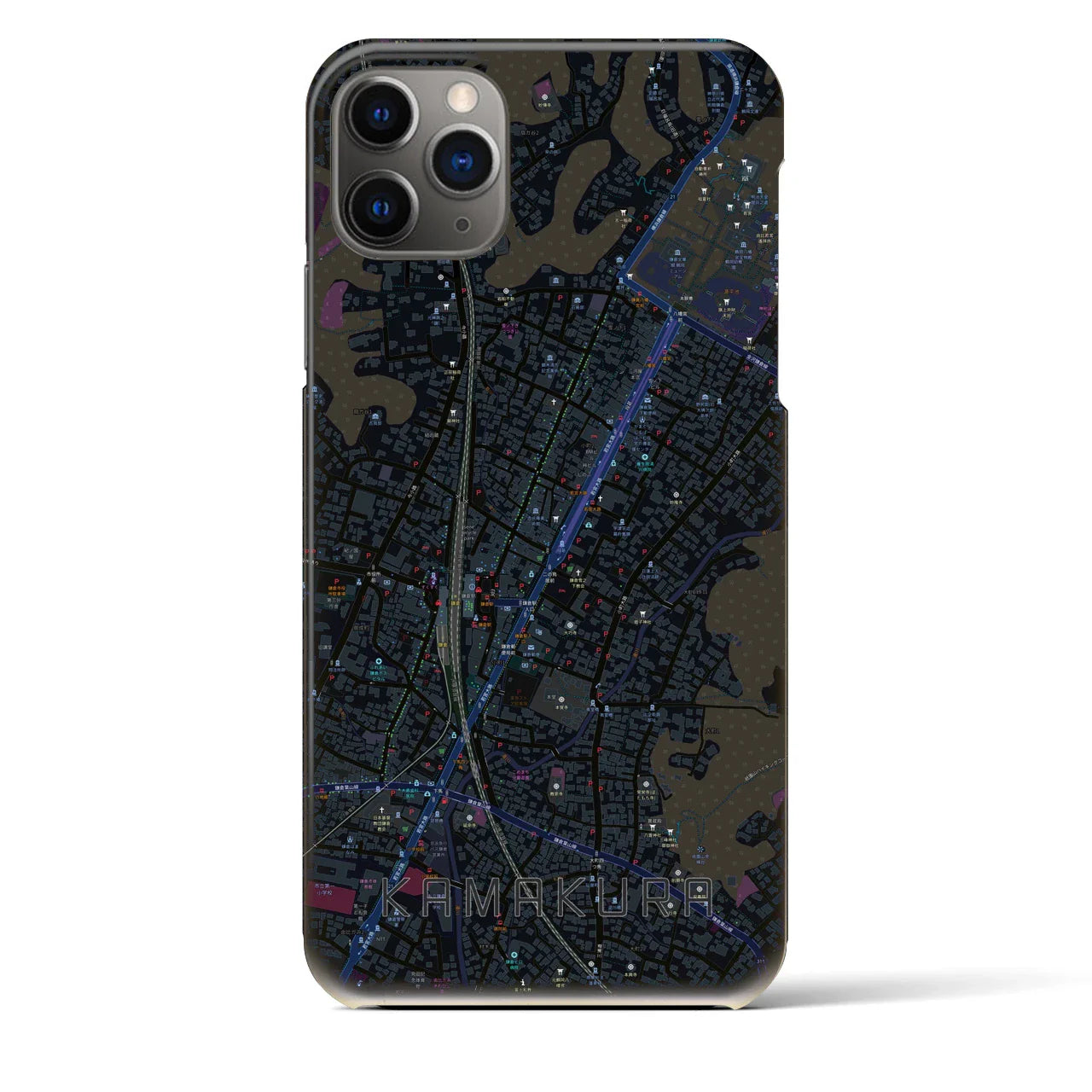 【鎌倉2(神奈川県)】地図柄iPhoneケース(バックカバータイプ)
