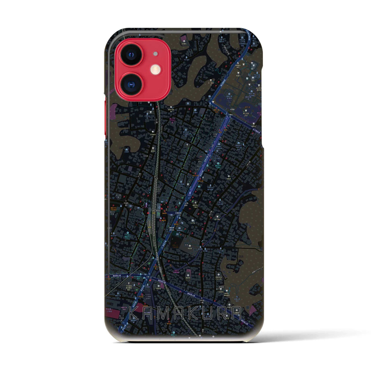 【鎌倉2(神奈川県)】地図柄iPhoneケース(バックカバータイプ)