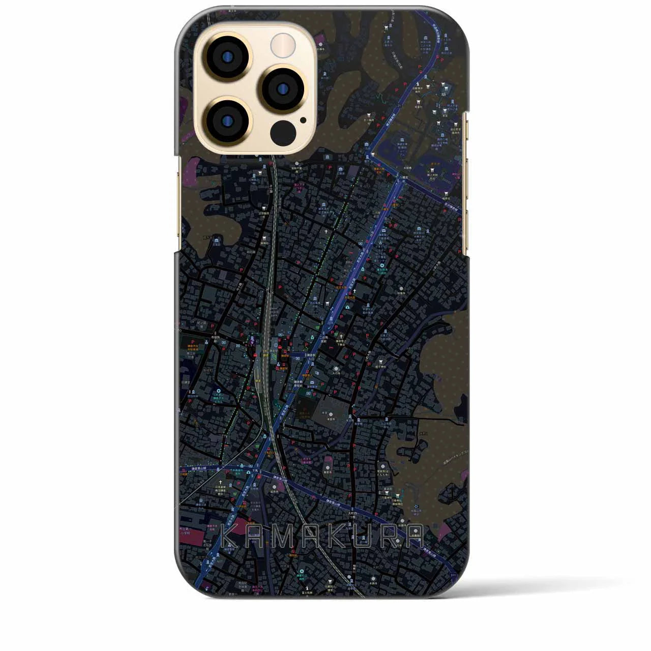 【鎌倉2(神奈川県)】地図柄iPhoneケース(バックカバータイプ)