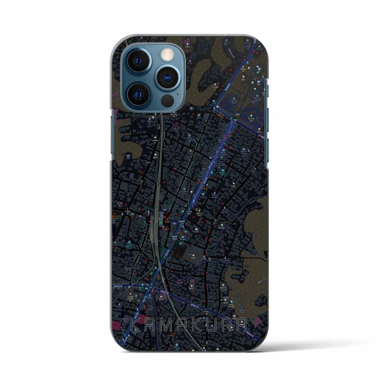 【鎌倉2(神奈川県)】地図柄iPhoneケース(バックカバータイプ)