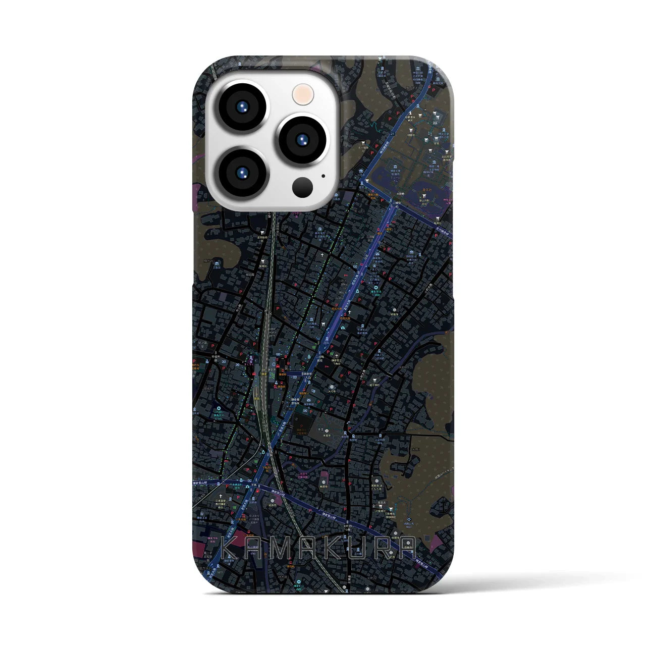 【鎌倉2(神奈川県)】地図柄iPhoneケース(バックカバータイプ)