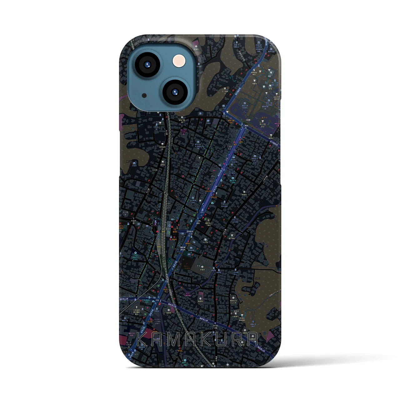 【鎌倉2(神奈川県)】地図柄iPhoneケース(バックカバータイプ)