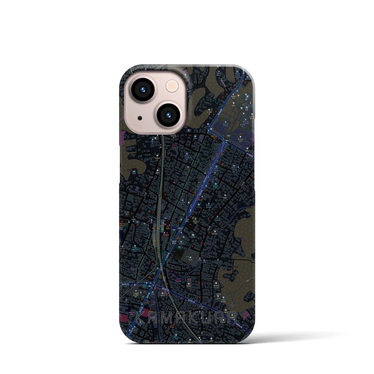 【鎌倉2(神奈川県)】地図柄iPhoneケース(バックカバータイプ)