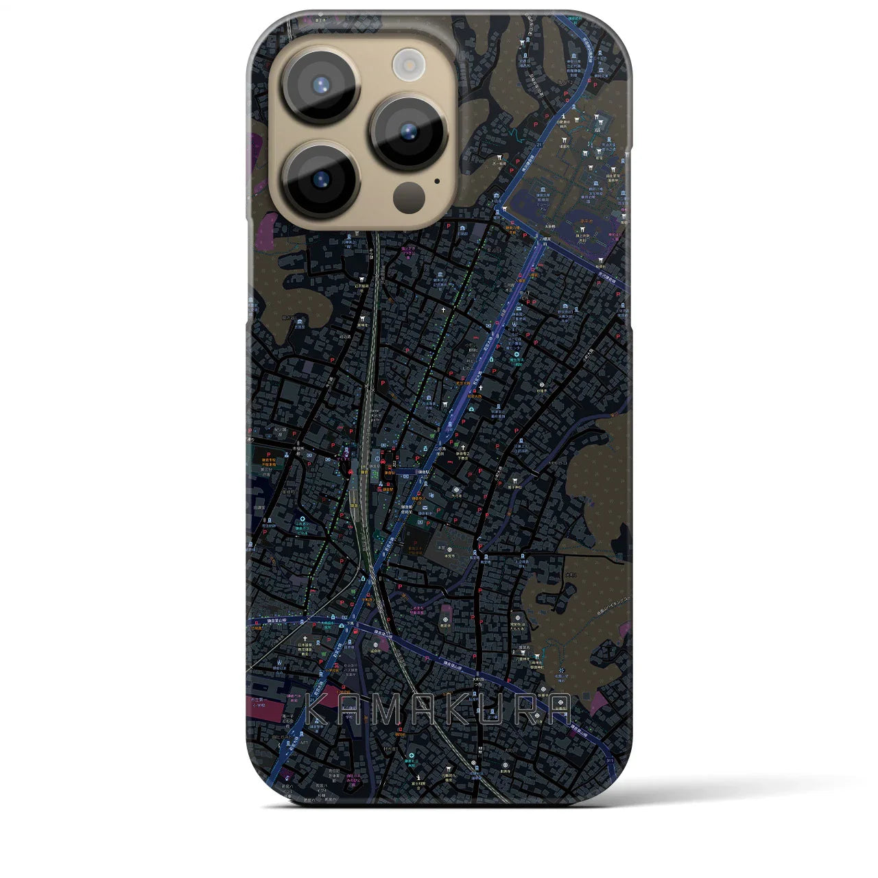 【鎌倉2(神奈川県)】地図柄iPhoneケース(バックカバータイプ)