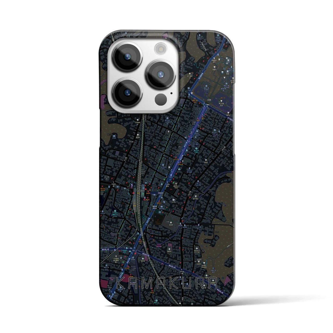 【鎌倉2(神奈川県)】地図柄iPhoneケース(バックカバータイプ)