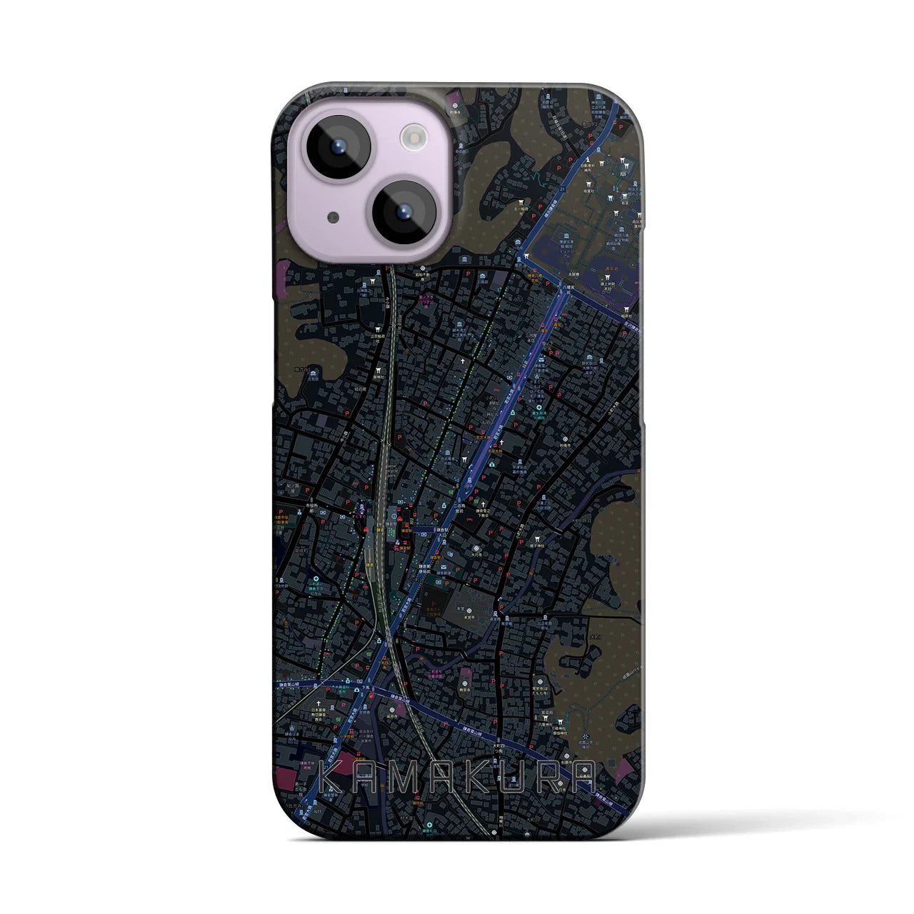 【鎌倉2(神奈川県)】地図柄iPhoneケース(バックカバータイプ)