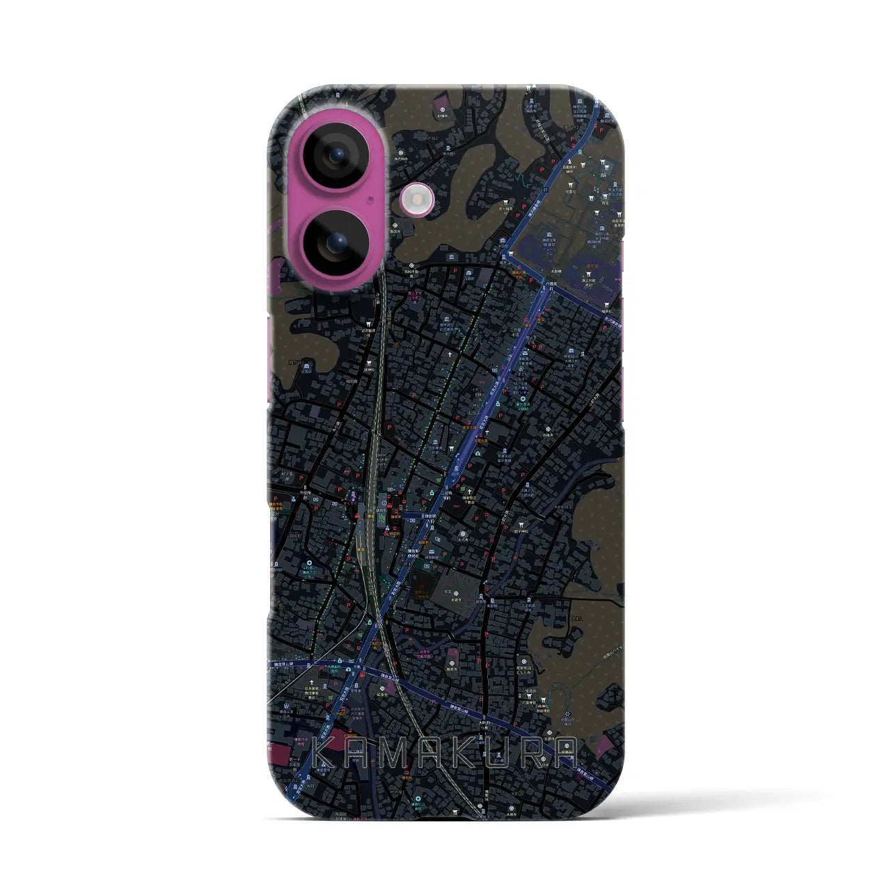 【鎌倉2(神奈川県)】地図柄iPhoneケース(バックカバータイプ)