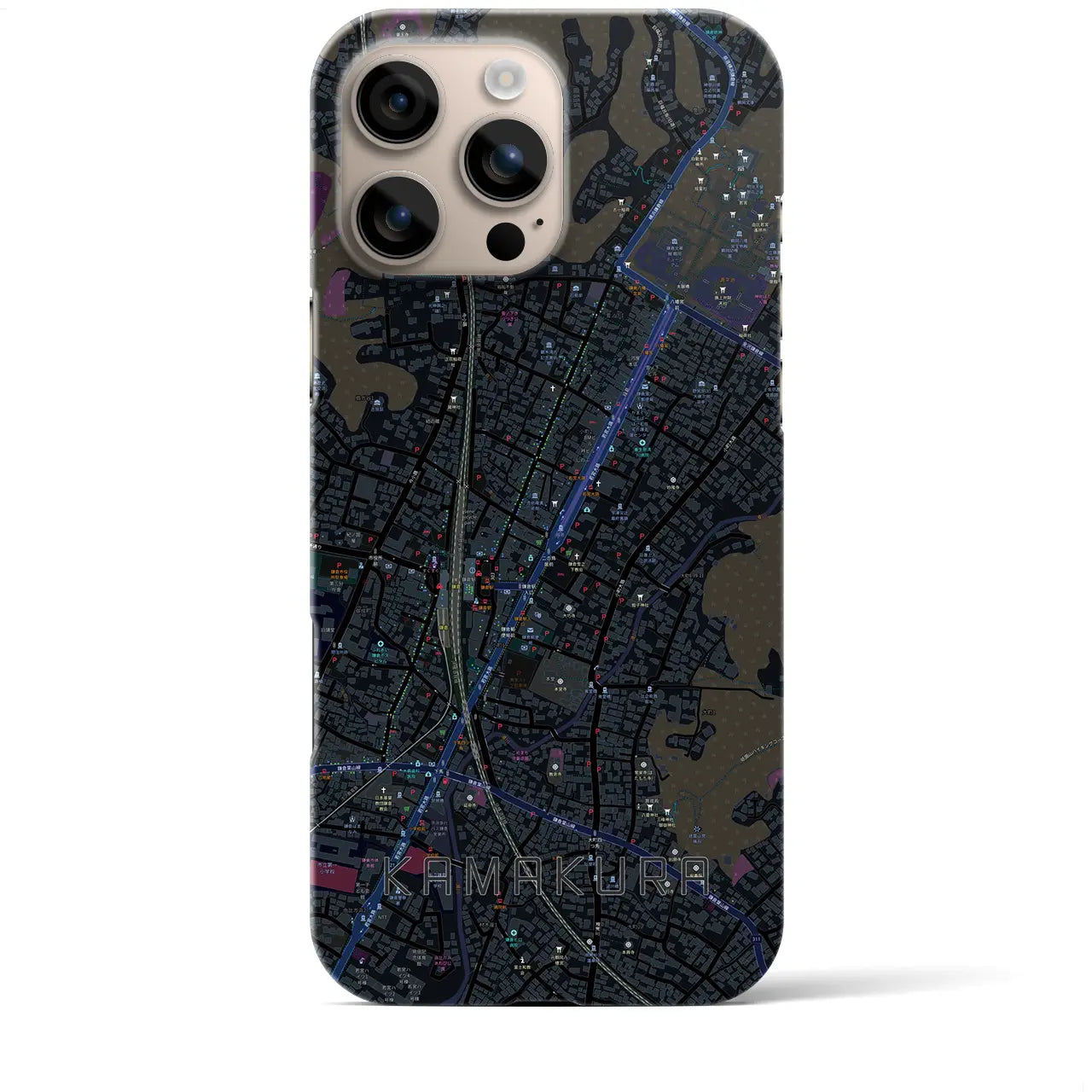【鎌倉2(神奈川県)】地図柄iPhoneケース(バックカバータイプ)