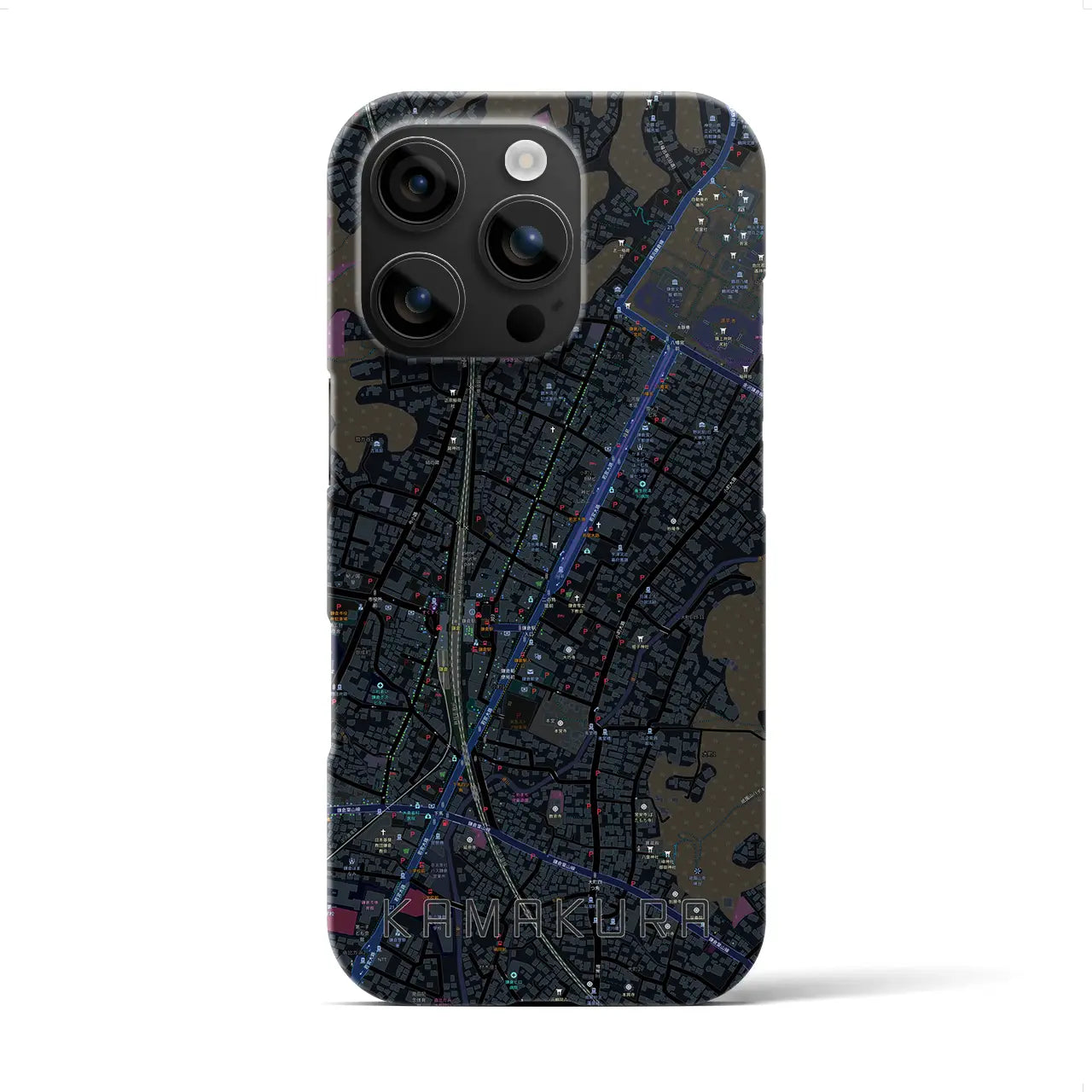【鎌倉2(神奈川県)】地図柄iPhoneケース(バックカバータイプ)