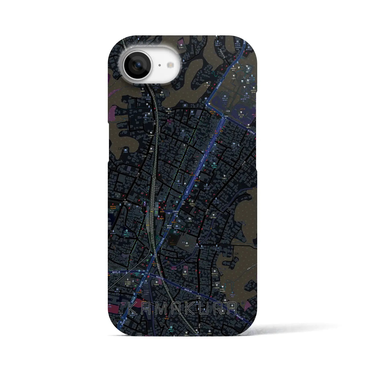 【鎌倉2(神奈川県)】地図柄iPhoneケース(バックカバータイプ)