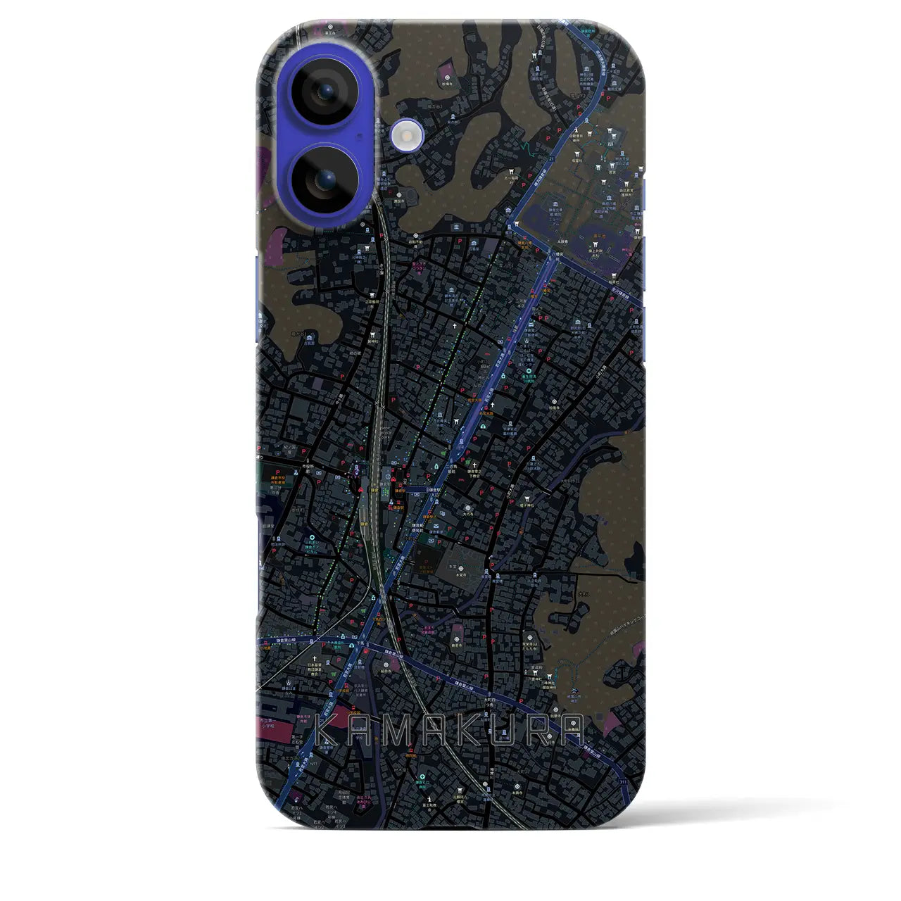 【鎌倉2(神奈川県)】地図柄iPhoneケース(バックカバータイプ)