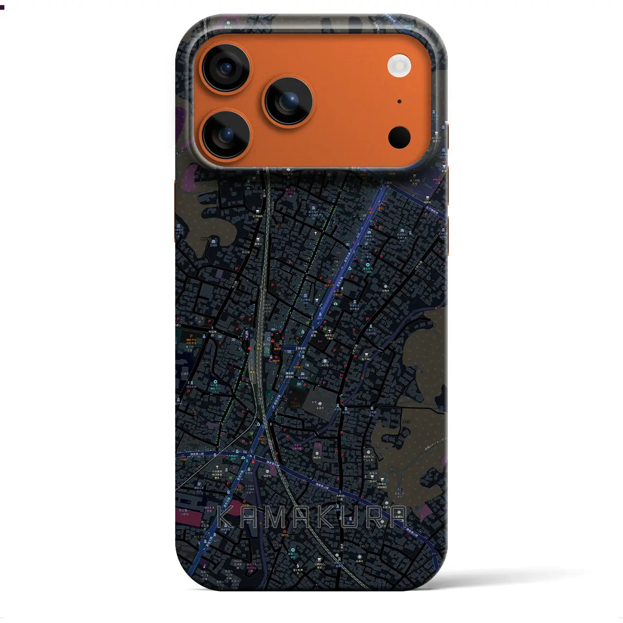 【鎌倉2(神奈川県)】地図柄iPhoneケース(バックカバータイプ)