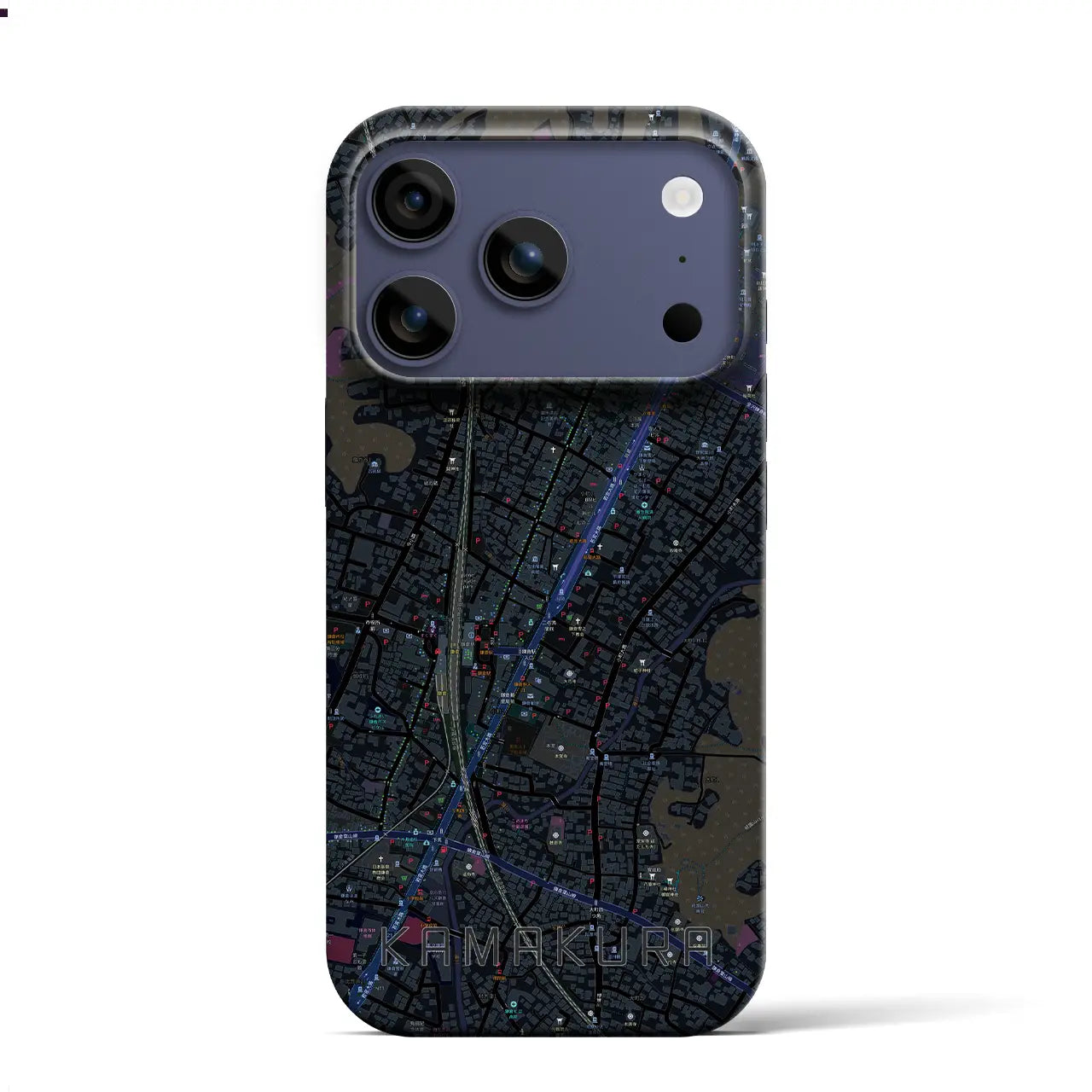 【鎌倉2(神奈川県)】地図柄iPhoneケース(バックカバータイプ)