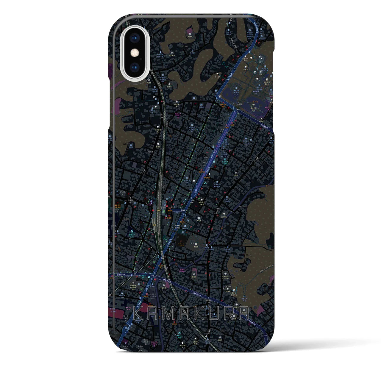 【鎌倉2(神奈川県)】地図柄iPhoneケース(バックカバータイプ)