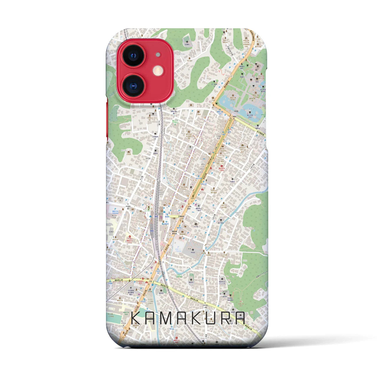 【鎌倉2(神奈川県)】地図柄iPhoneケース(バックカバータイプ)
