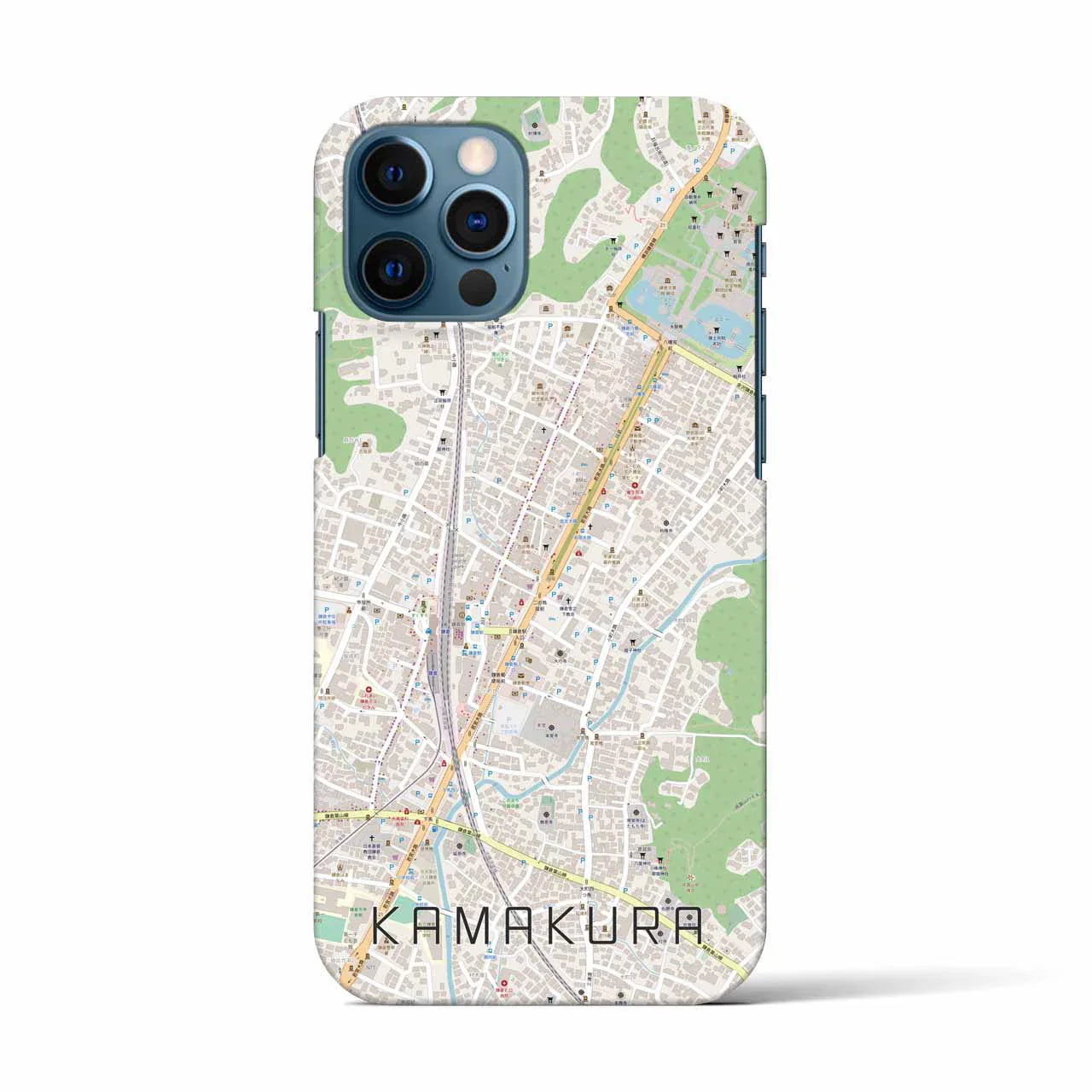 【鎌倉2(神奈川県)】地図柄iPhoneケース(バックカバータイプ)