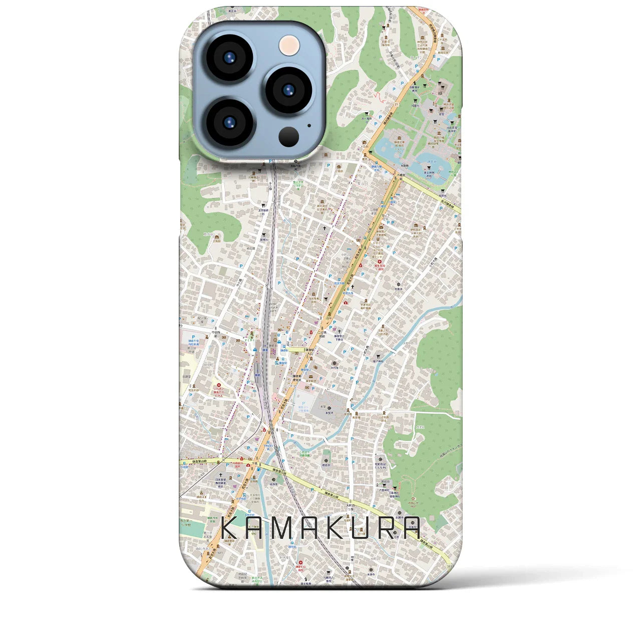 【鎌倉2(神奈川県)】地図柄iPhoneケース(バックカバータイプ)