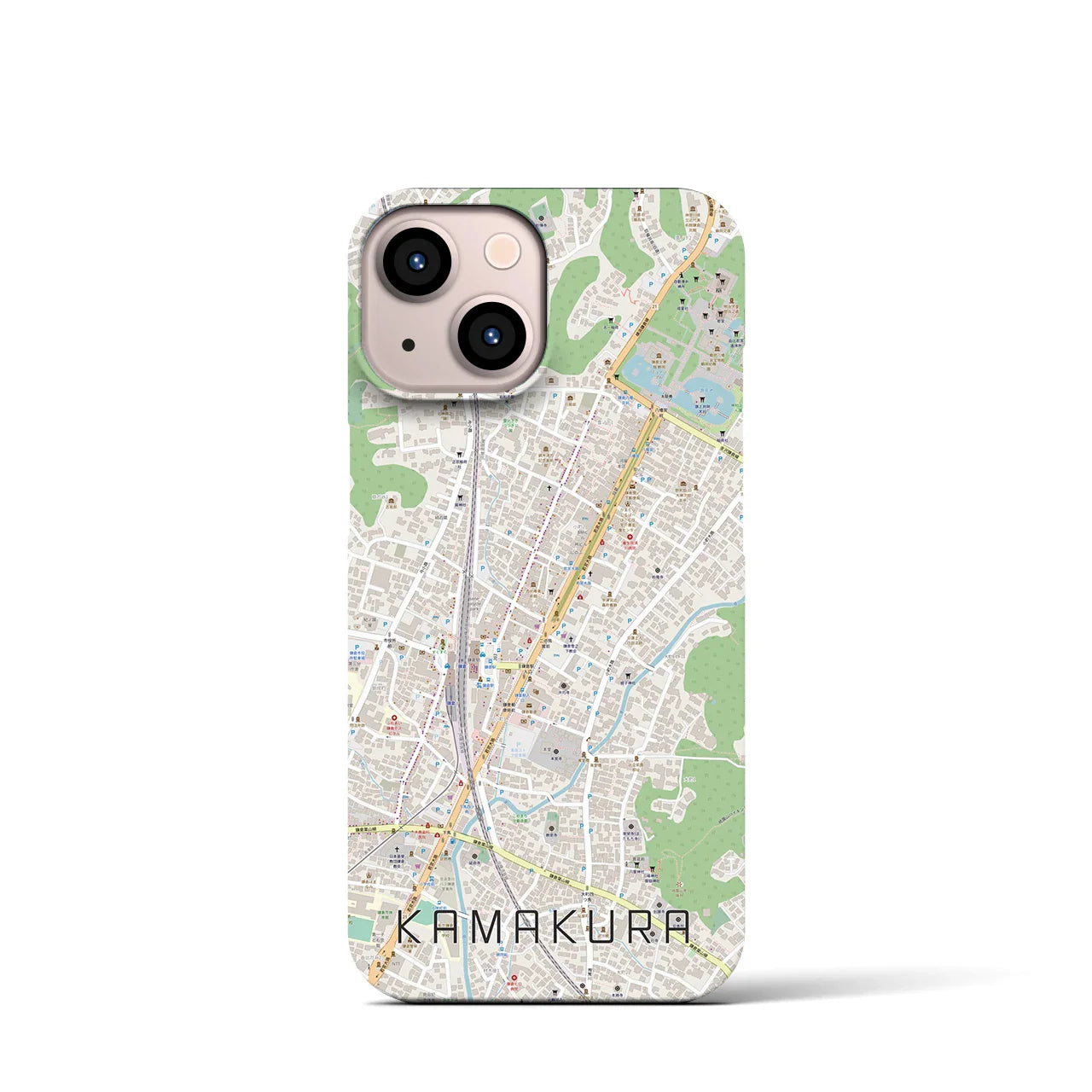 【鎌倉2(神奈川県)】地図柄iPhoneケース(バックカバータイプ)
