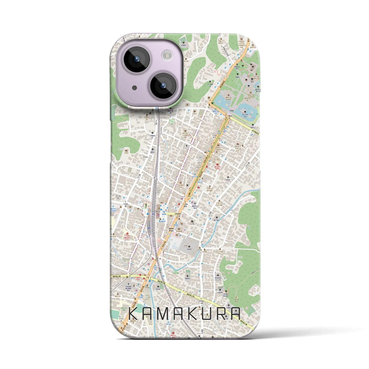 【鎌倉2(神奈川県)】地図柄iPhoneケース(バックカバータイプ)