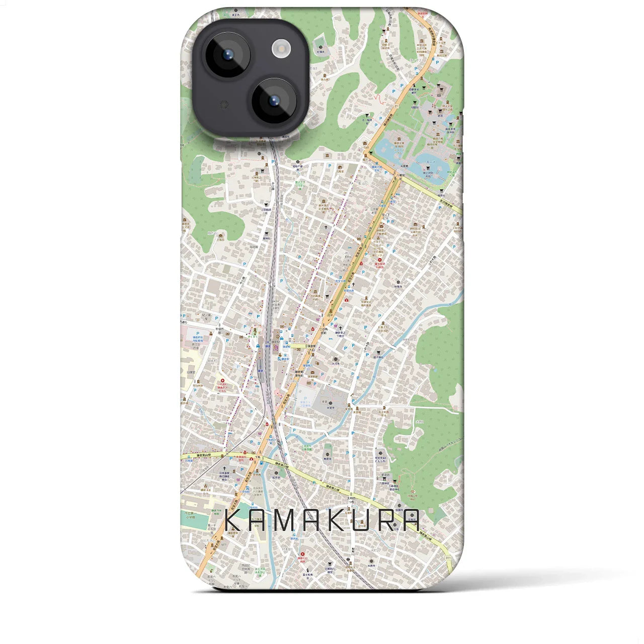 【鎌倉2(神奈川県)】地図柄iPhoneケース(バックカバータイプ)