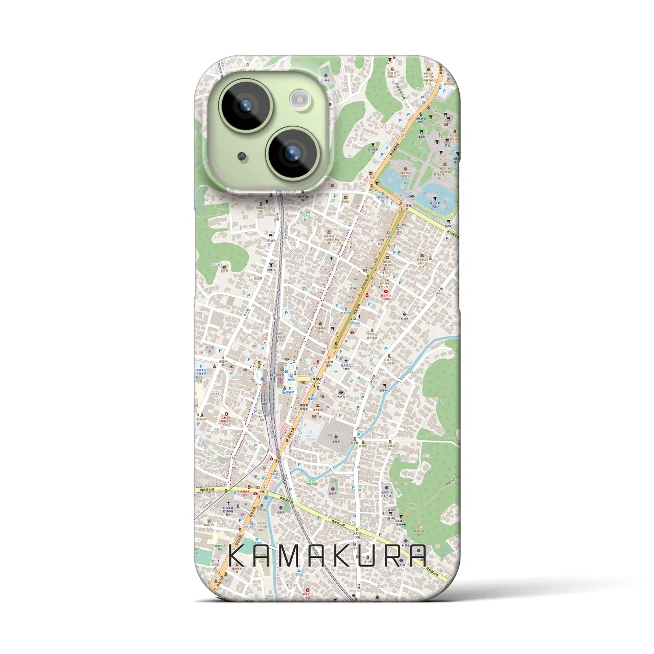 【鎌倉2(神奈川県)】地図柄iPhoneケース(バックカバータイプ)