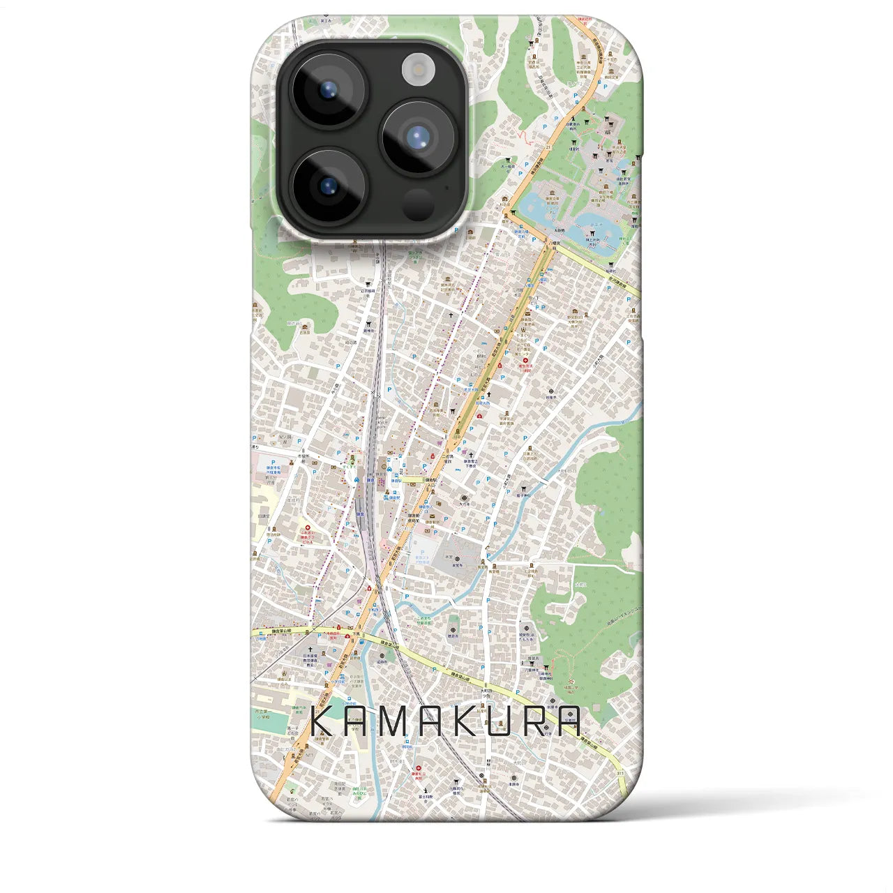 【鎌倉2(神奈川県)】地図柄iPhoneケース(バックカバータイプ)