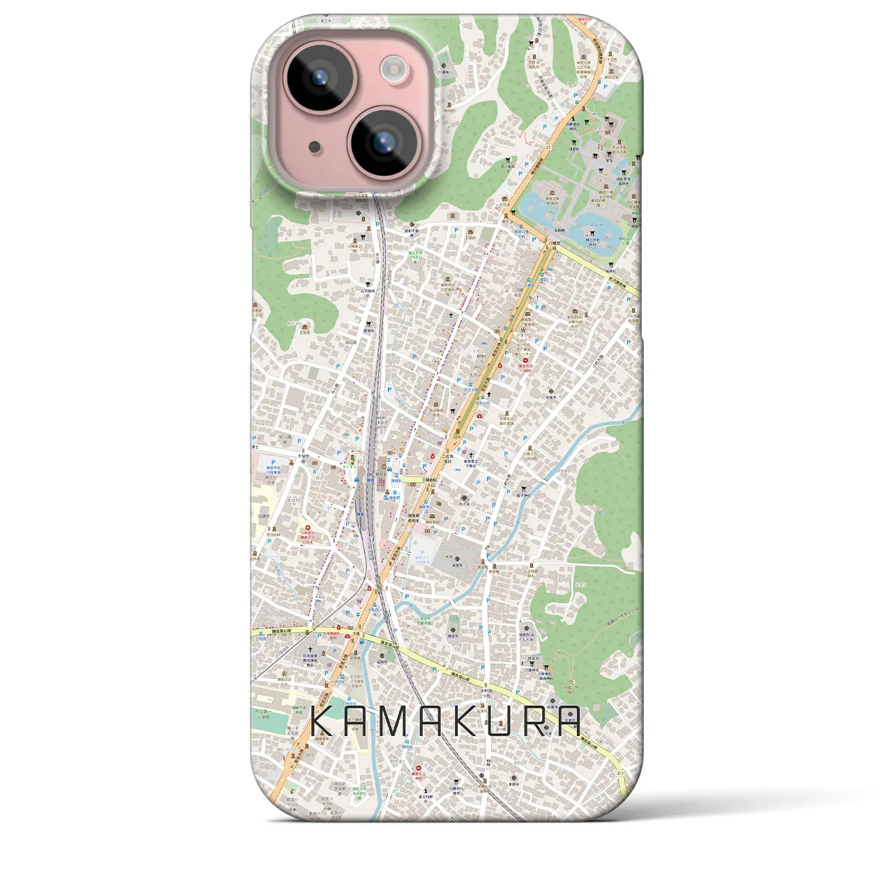 【鎌倉2(神奈川県)】地図柄iPhoneケース(バックカバータイプ)