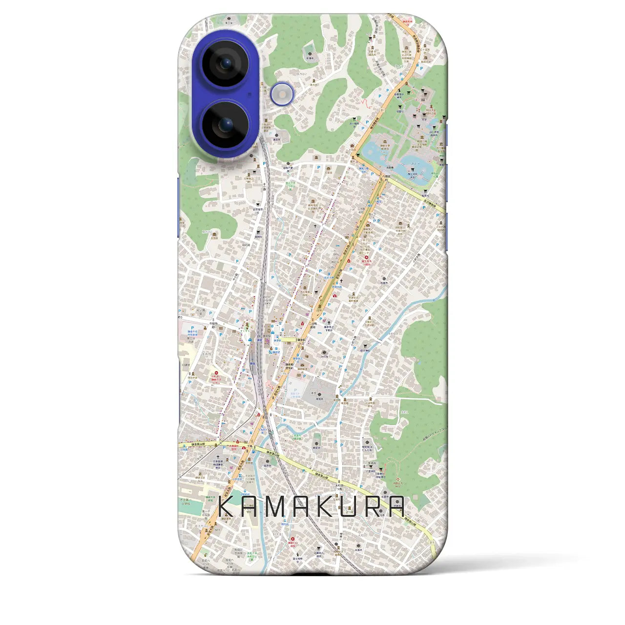 【鎌倉2(神奈川県)】地図柄iPhoneケース(バックカバータイプ)ナチュラル・iPhone 16 Pro Max 用