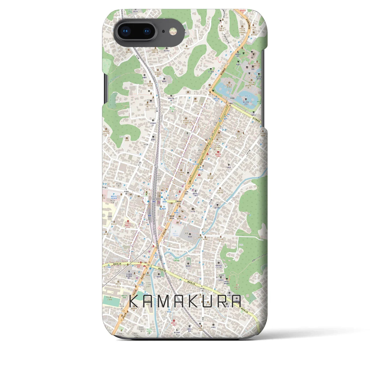 【鎌倉2(神奈川県)】地図柄iPhoneケース(バックカバータイプ)