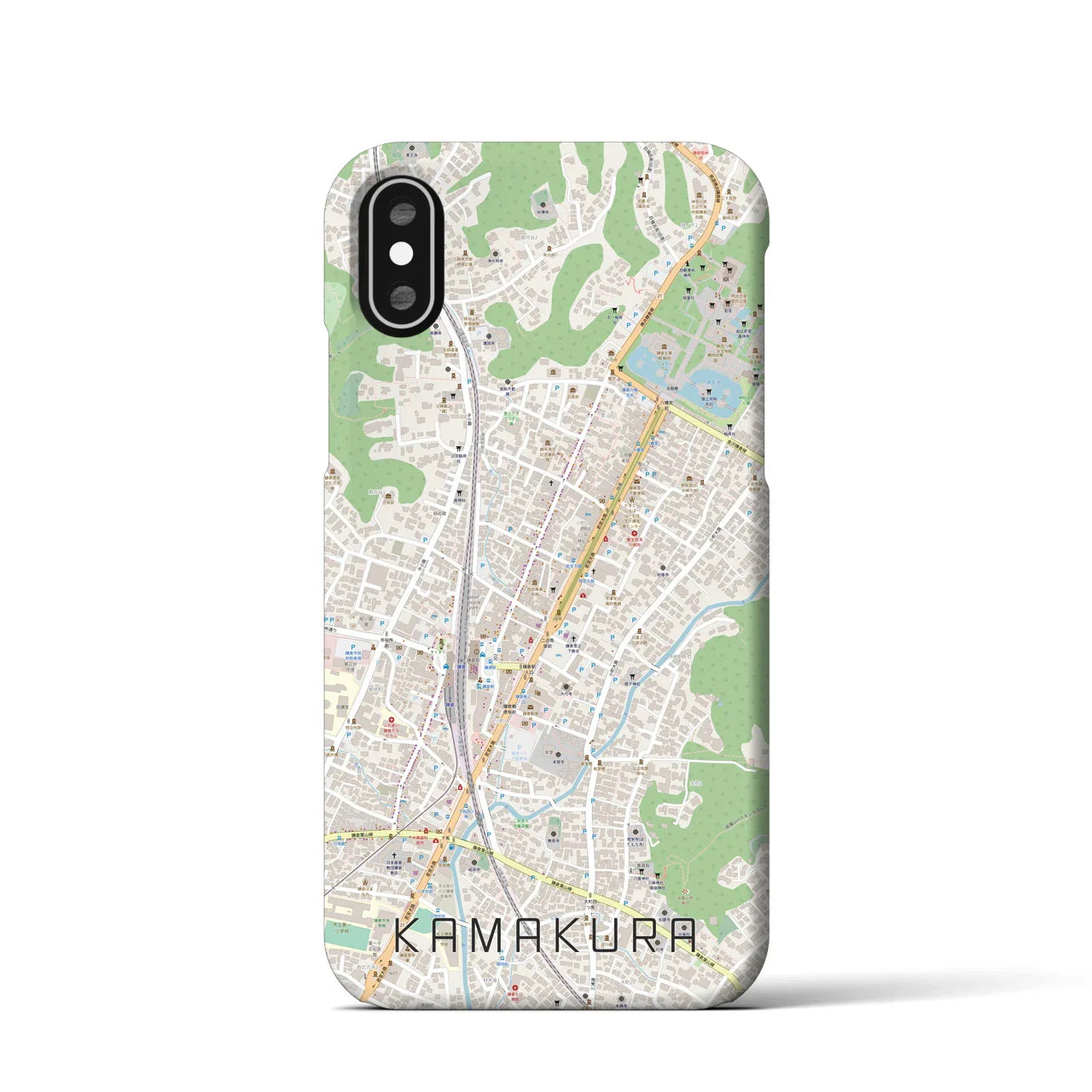 【鎌倉2(神奈川県)】地図柄iPhoneケース(バックカバータイプ)
