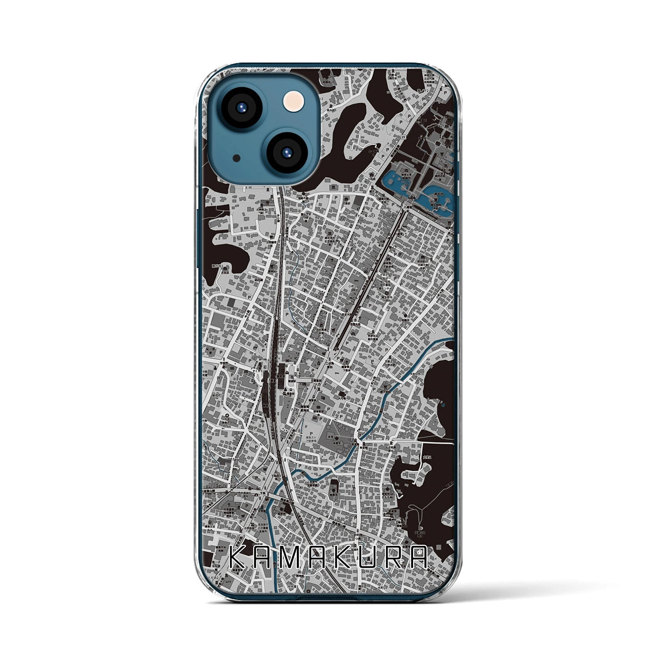 【鎌倉2(神奈川県)】地図柄iPhoneケース(クリアタイプ)