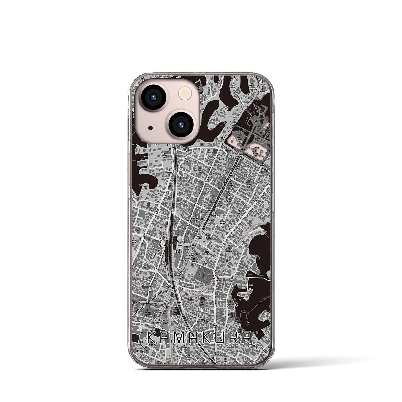 【鎌倉2(神奈川県)】地図柄iPhoneケース(クリアタイプ)