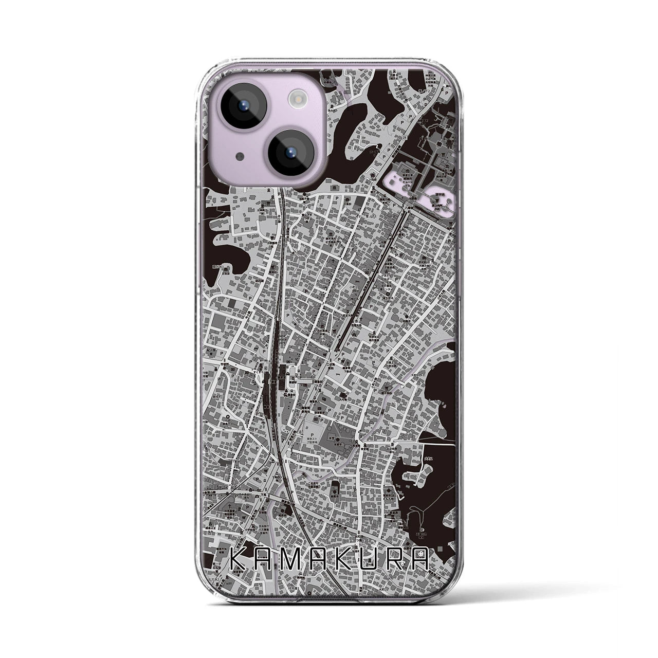 【鎌倉2(神奈川県)】地図柄iPhoneケース(クリアタイプ)