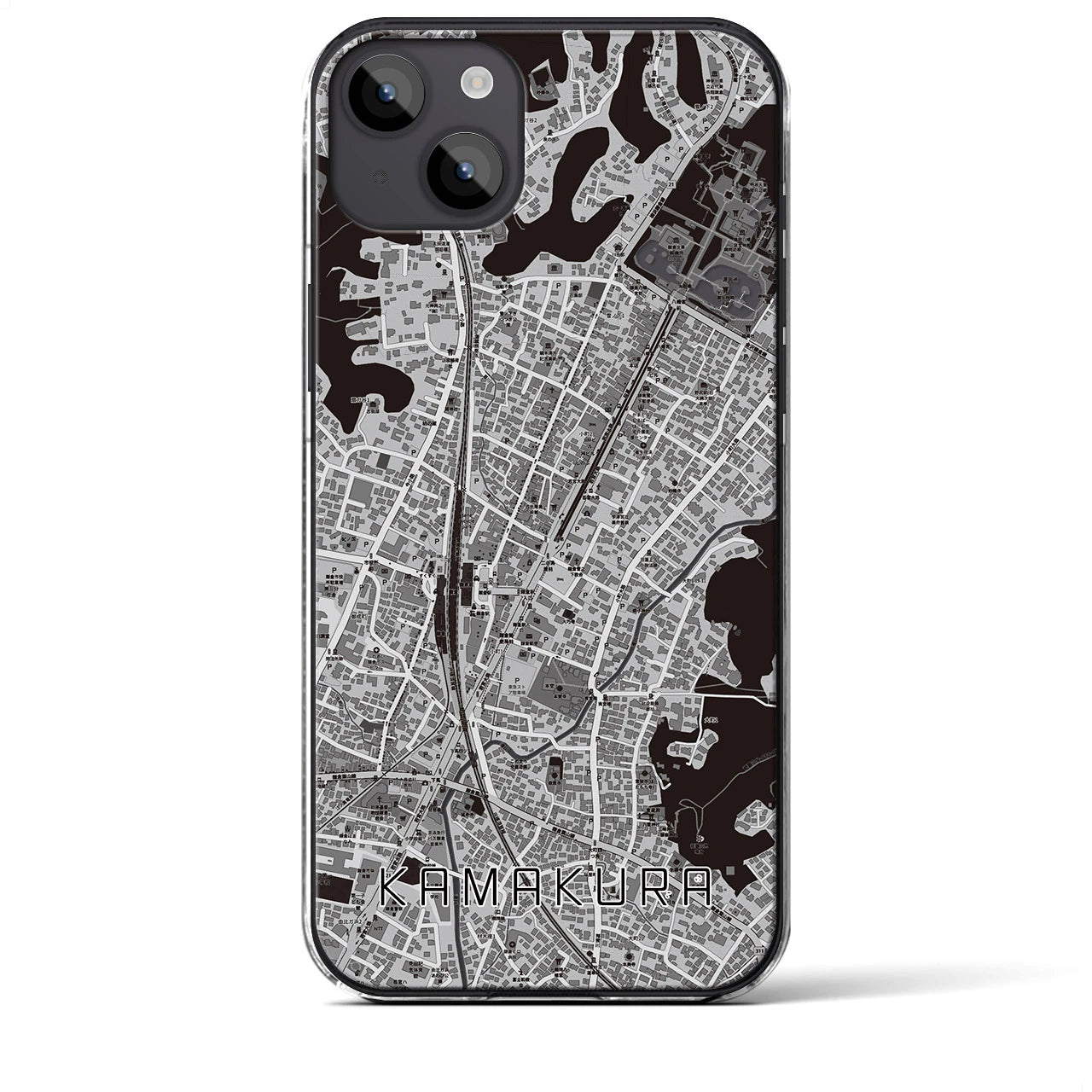 【鎌倉2(神奈川県)】地図柄iPhoneケース(クリアタイプ)